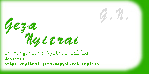 geza nyitrai business card